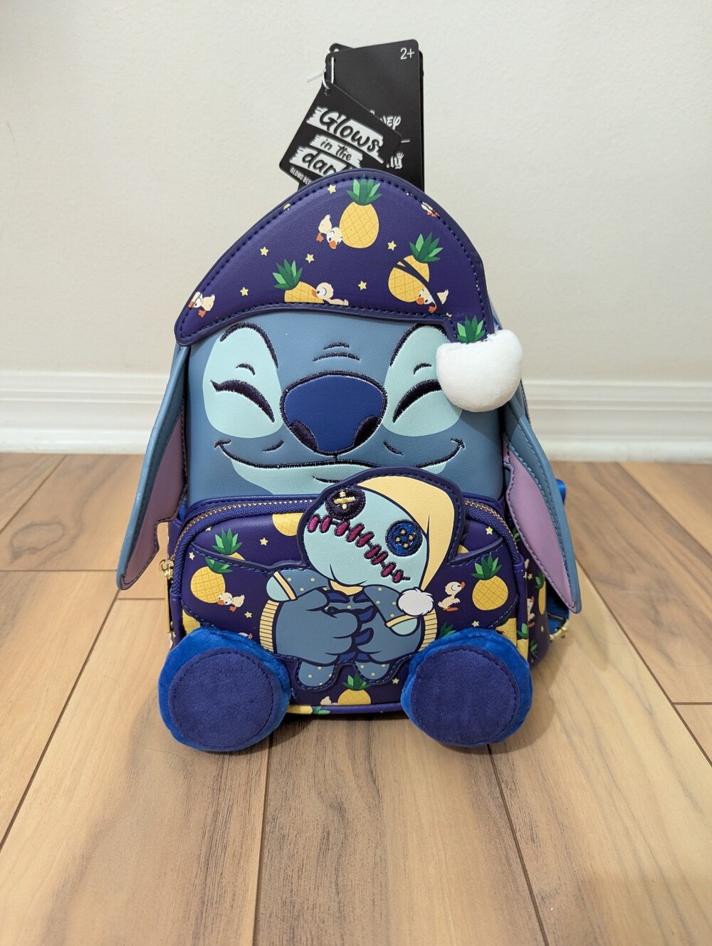 NWT! Loungefly Disney SDCC Limited Edition Bedtime Stitch Glow In Dark Backpack